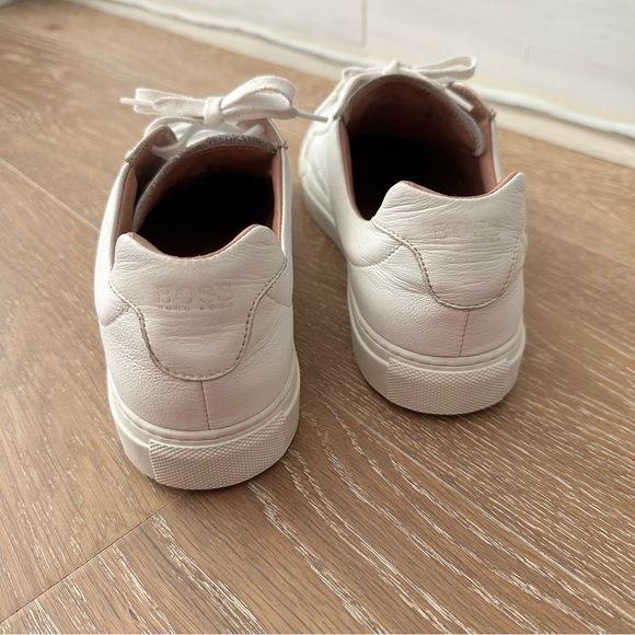 Hugo Boss Women White Leather Low-Top Sneakers 39 (Made In Italy) - Picture 2 of 11